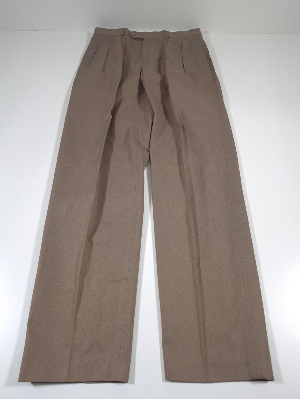 VTG Calvin Klein Sport Pants Mens 34x35 Olive Cotton Pleated Chino NWT Casual